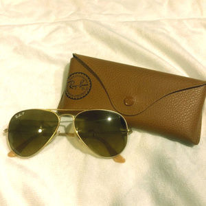 Ray-Ban Aviator Polarized- Gold Frame/Brown Lenses